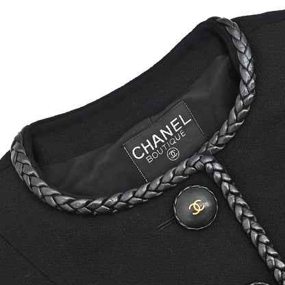 Chanel 1994 Collarless Jacket Black #38