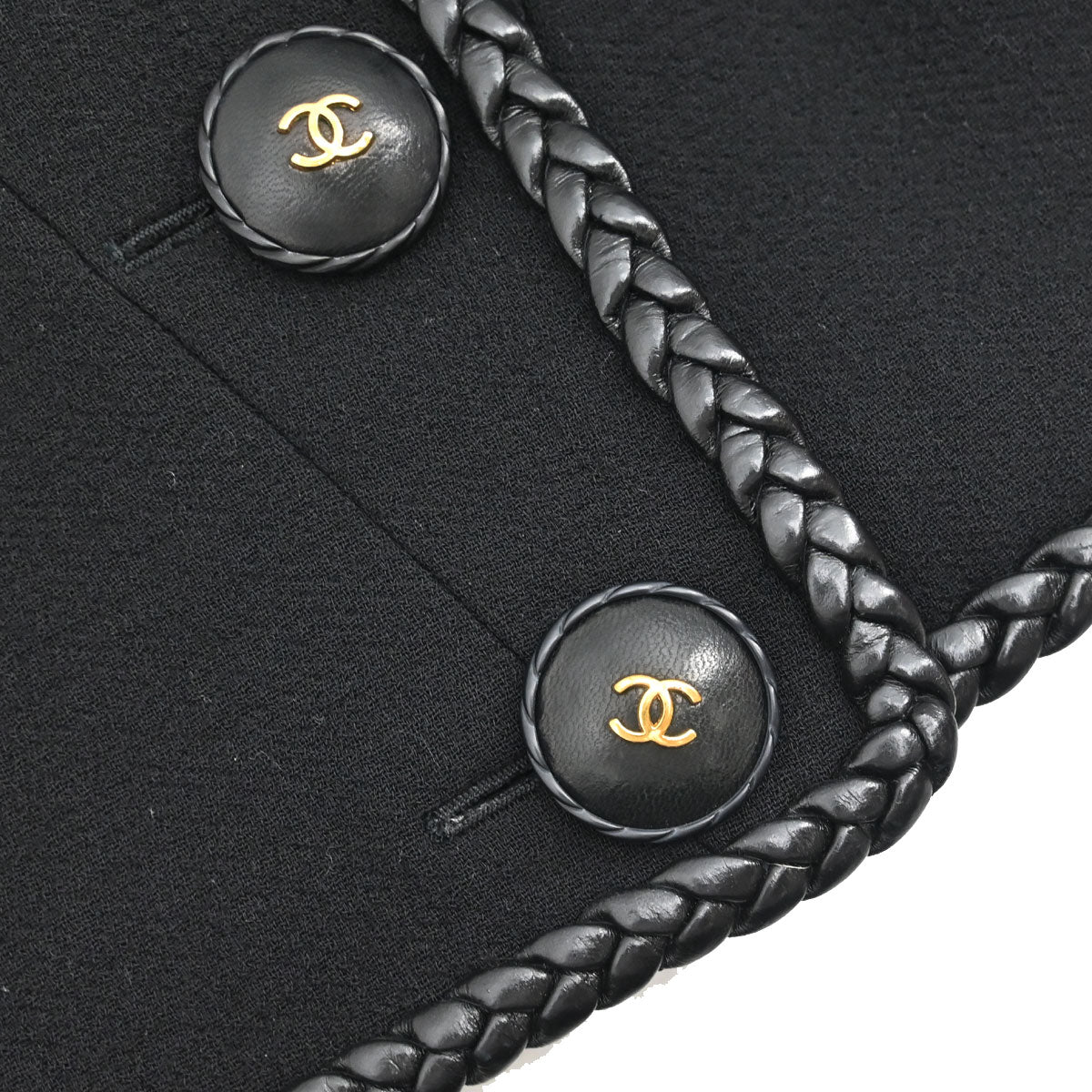 Chanel 1994 Collarless Jacket Black #38