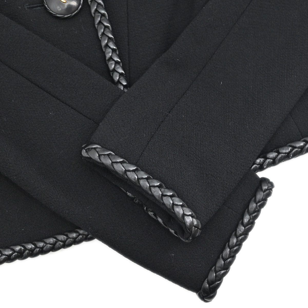 Chanel 1994 Collarless Jacket Black #38