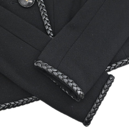 Chanel 1994 Collarless Jacket Black #38