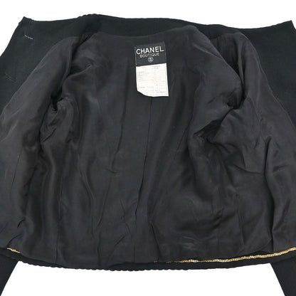 Chanel 1994 Collarless Jacket Black #38