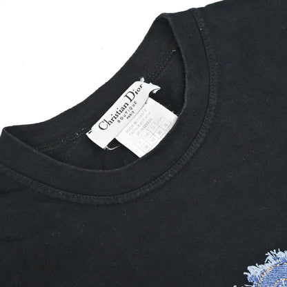Christian Dior 2003 T-shirt Top Denim Print Black #38