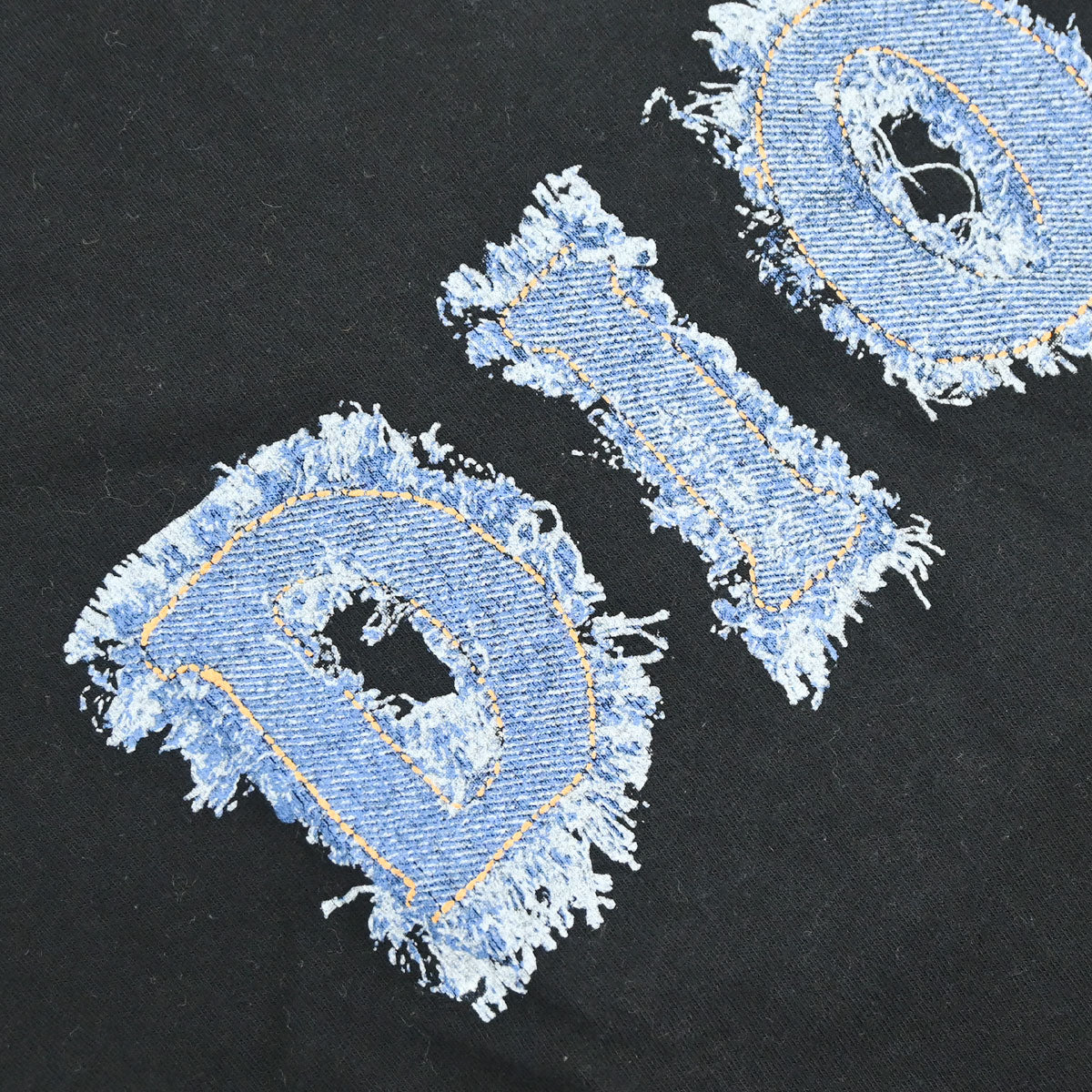 Christian Dior 2003 T-shirt Top Denim Print Black #38