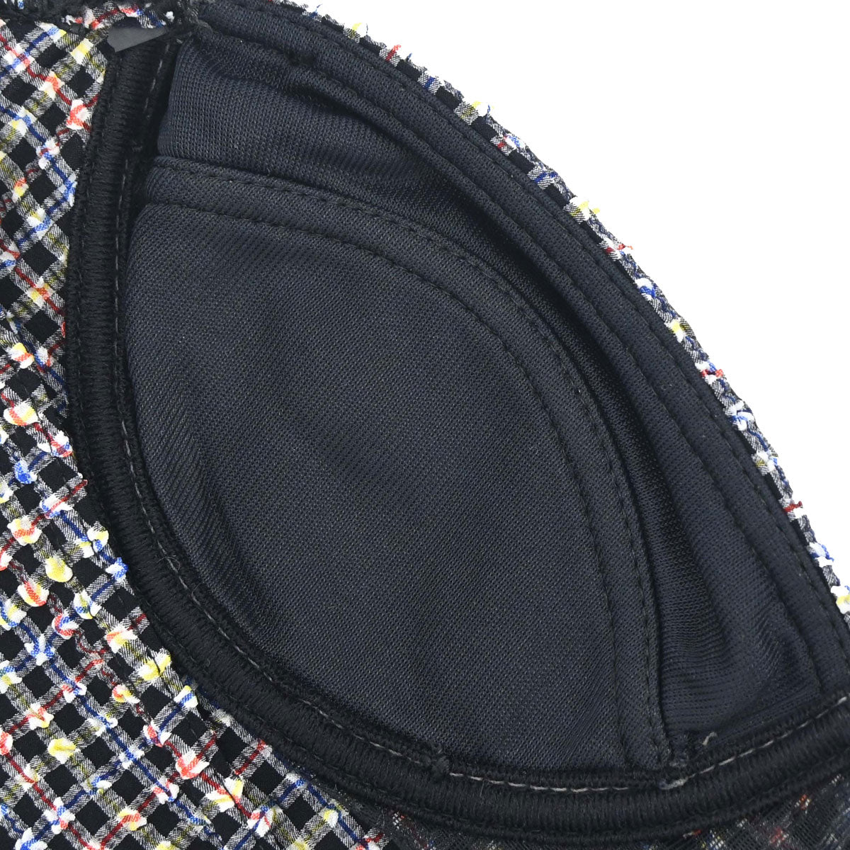 Chanel 2001 Swimwear Swimsuit Gingham Check Black #38