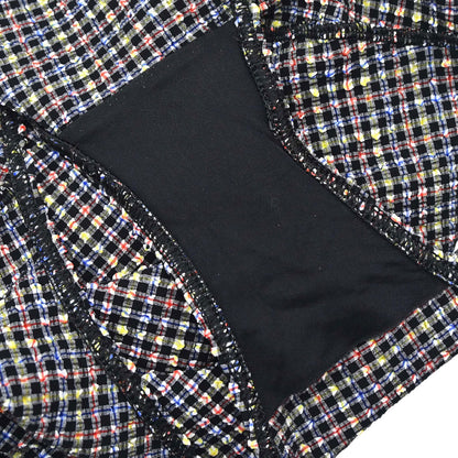 Chanel 2001 Swimwear Swimsuit Gingham Check Black #38