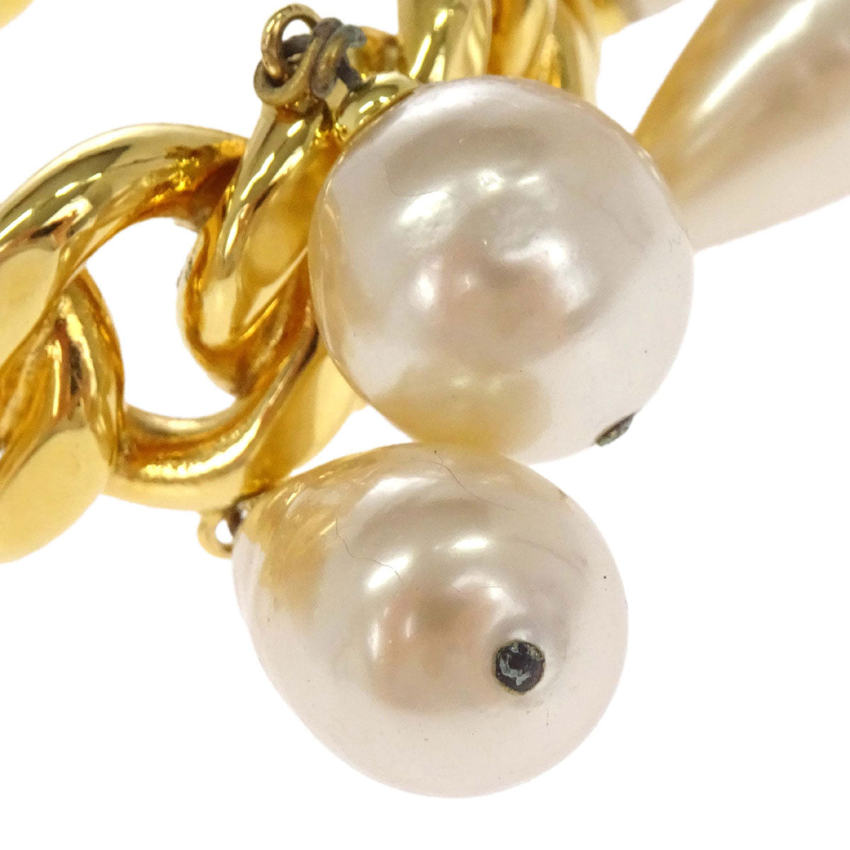 Chanel Gold Costume Pearl Bracelet Bangle Accessories 25