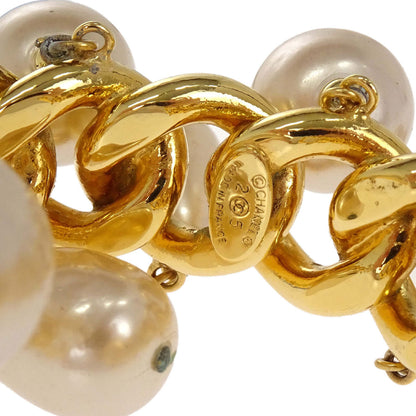 Chanel Gold Costume Pearl Bracelet Bangle Accessories 25