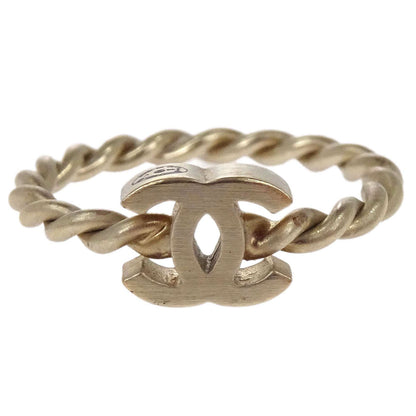 Chanel Ring Twisted Rope CC Gold #51 B14V