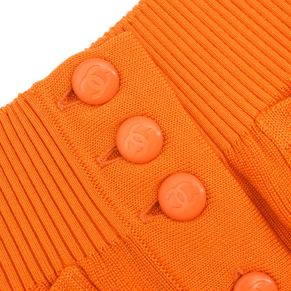Chanel 1996 Button Up Skirt Orange #36