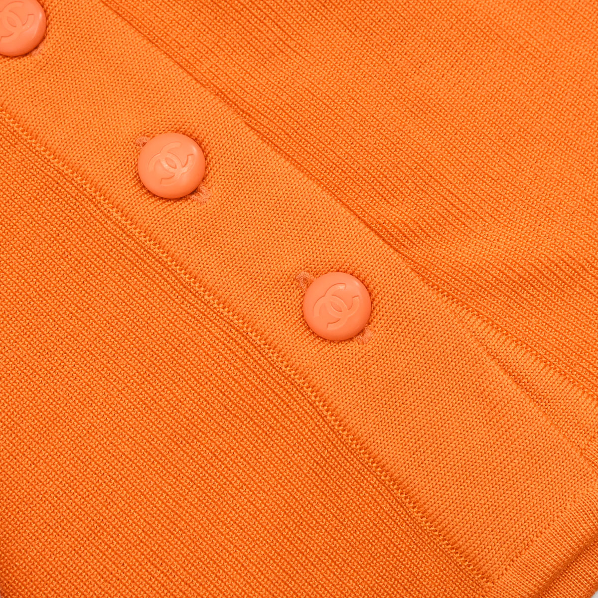 Chanel 1996 Button Up Skirt Orange #36