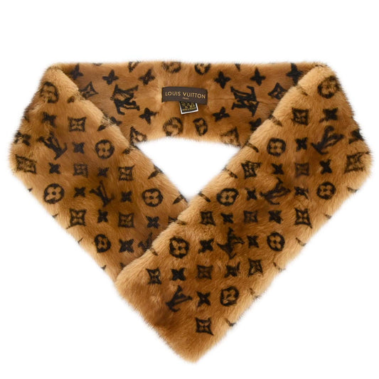 Louis Vuitton Monogram Mink Shawl Stole M72245