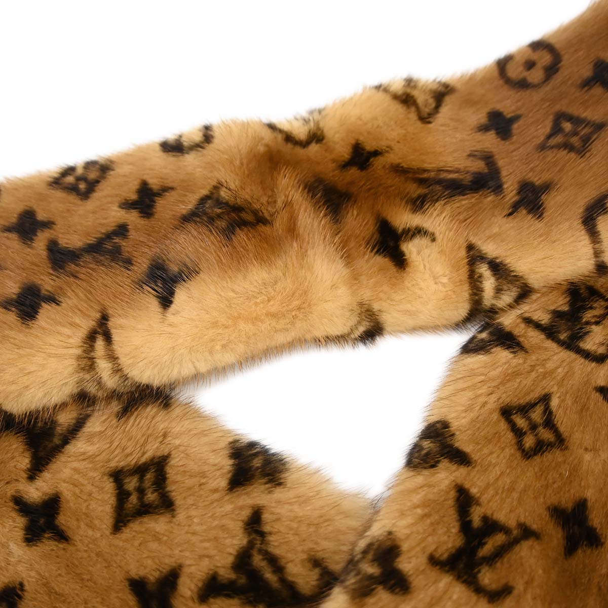 Louis Vuitton Monogram Mink Shawl Stole M72245