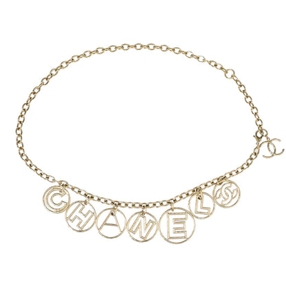 Chanel Chain Belt Medallion Logo CC Gold B17C Small Good