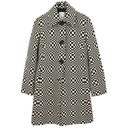 Celine Geometric Coat Black White #38