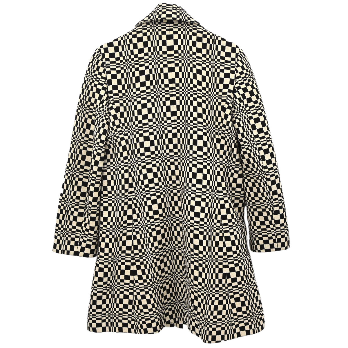 Celine Check Coat Black White #38