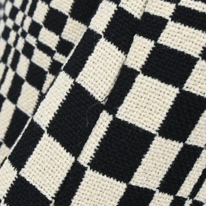 Celine Check Coat Black White #38