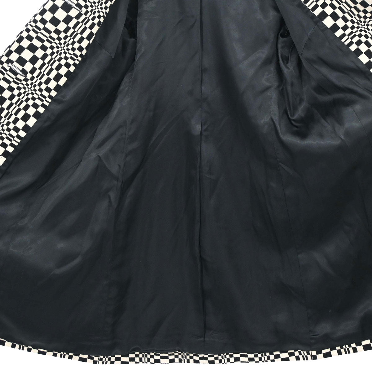 Celine Check Coat Black White #38