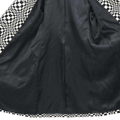 Celine Check Coat Black White #38