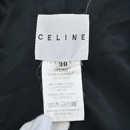 Celine Check Coat Black White #38
