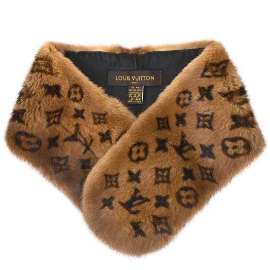 Louis Vuitton Monogram Mink Shawl Stole M78744