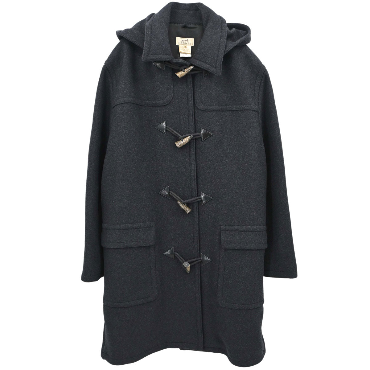 Hermes Hooded Duffle Coat Gray #50 – AMORE Vintage Tokyo
