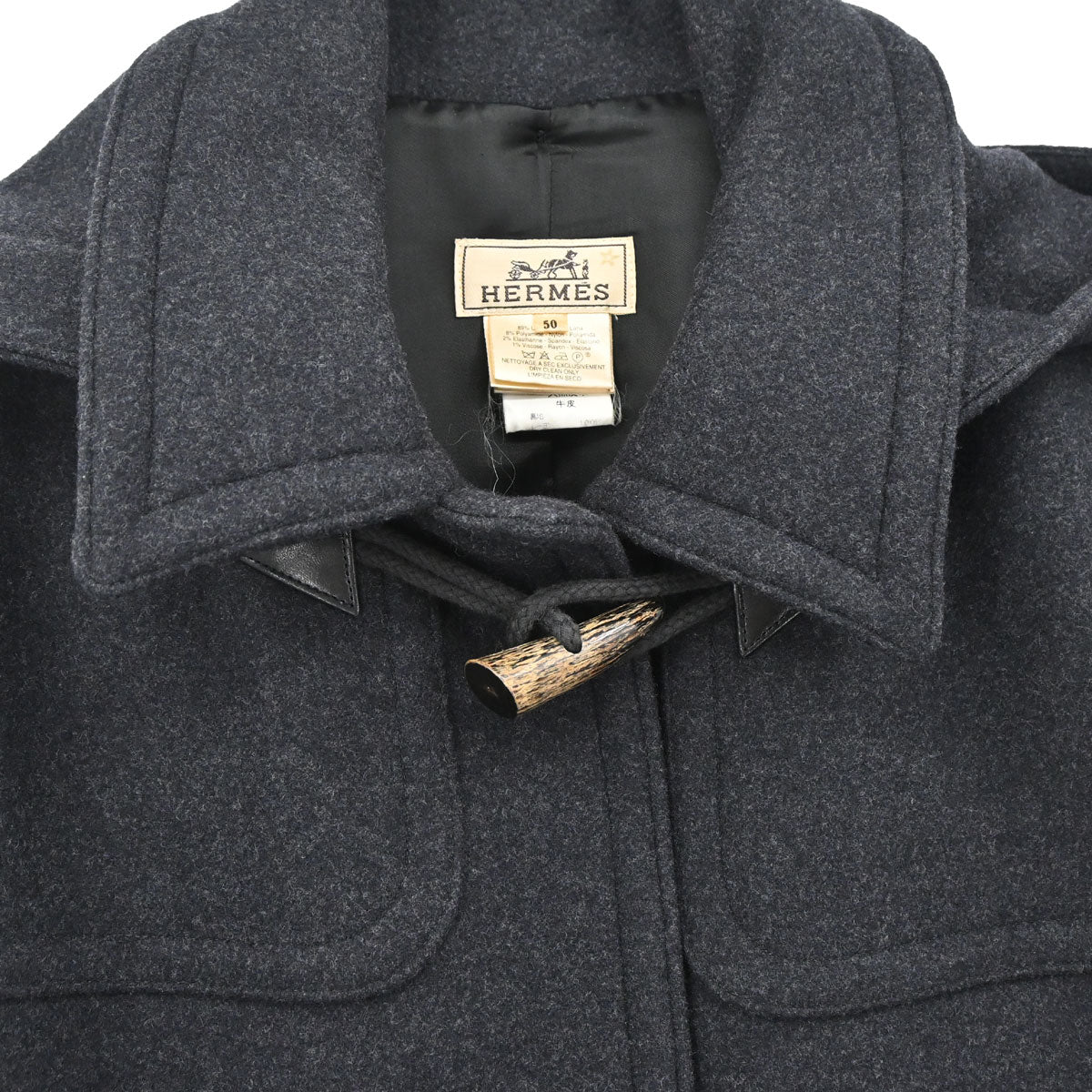 Hermes Hooded Duffle Coat Gray #50 – AMORE Vintage Tokyo