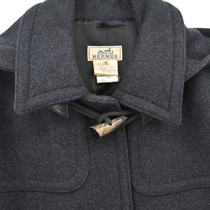 Hermes Hooded Duffle Coat Gray #50