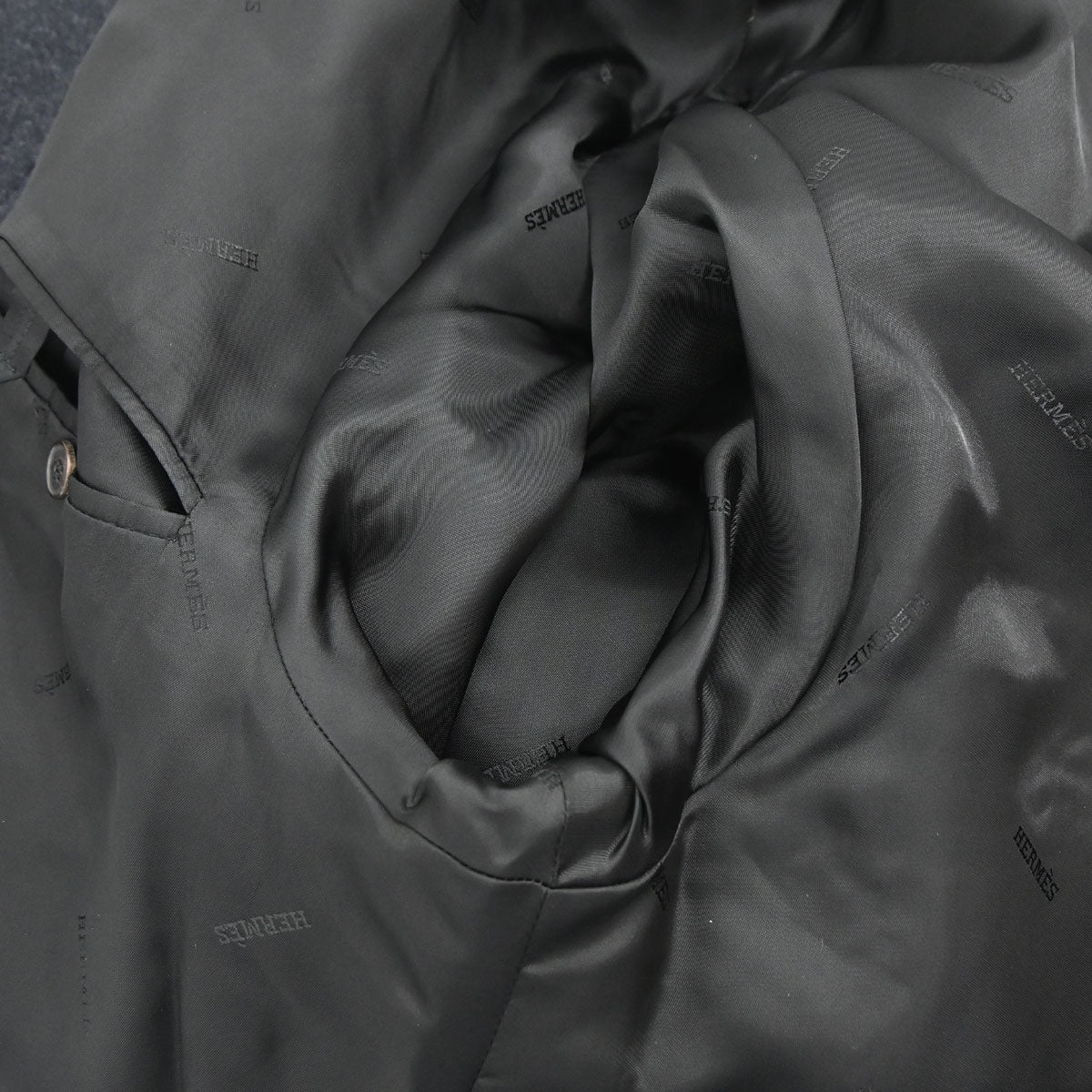 Hermes Hooded Duffle Coat Gray #50