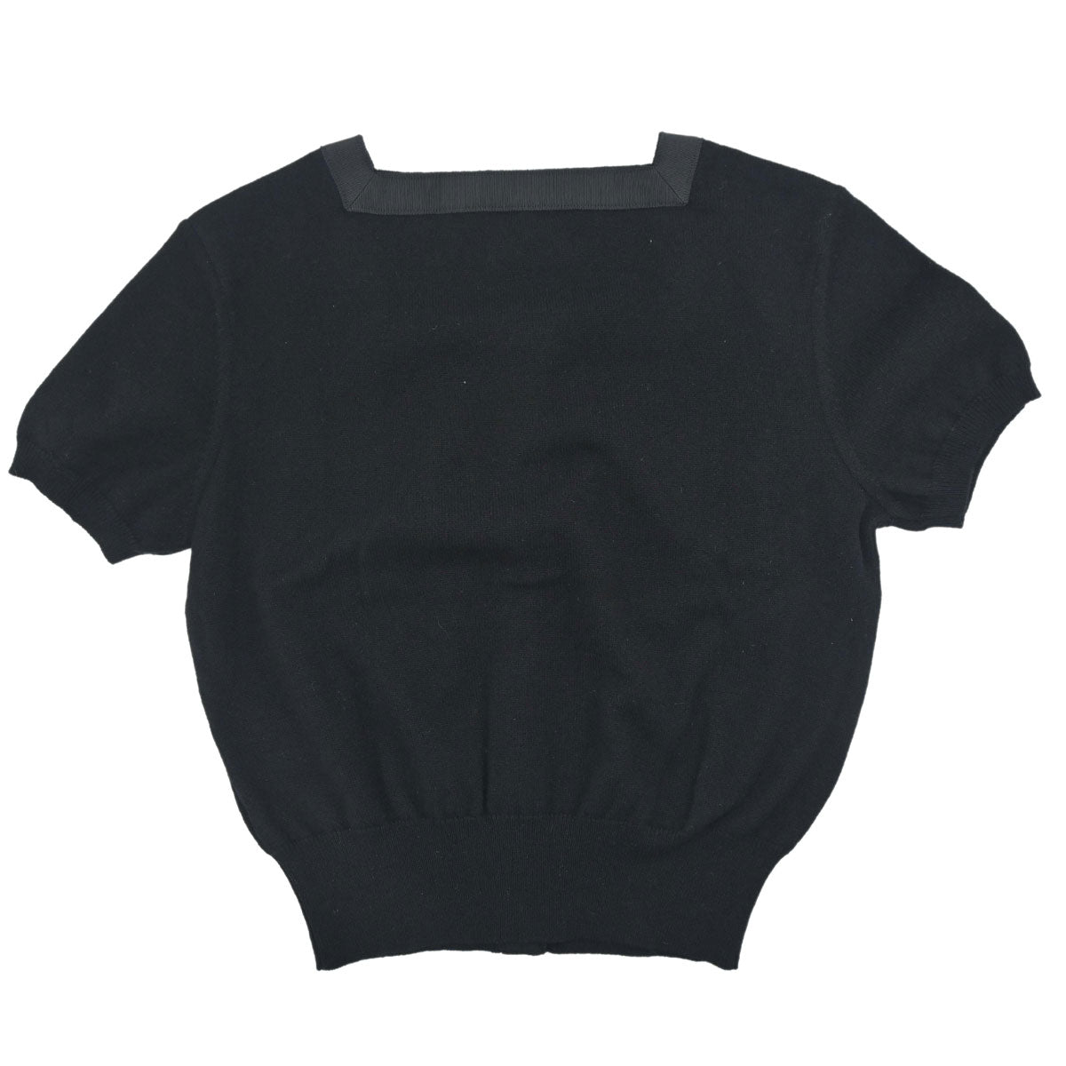 Chanel 1995 Short Sleeve Cardigan Black #42