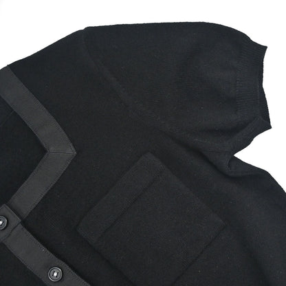 Chanel 1995 Short Sleeve Cardigan Black #42