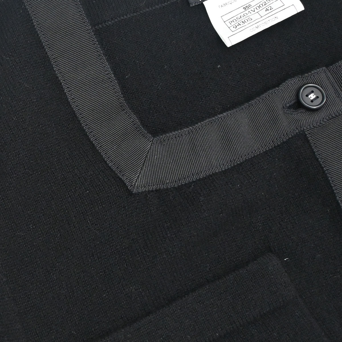 Chanel 1995 Short Sleeve Cardigan Black #42
