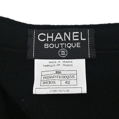 Chanel 1995 Short Sleeve Cardigan Black #42