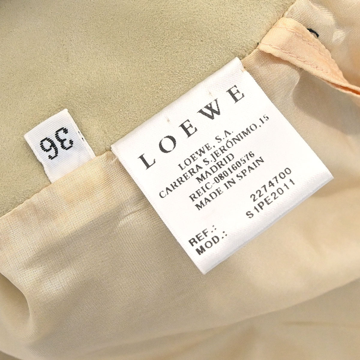 Loewe 2011 Long Pants Suede Beige #36