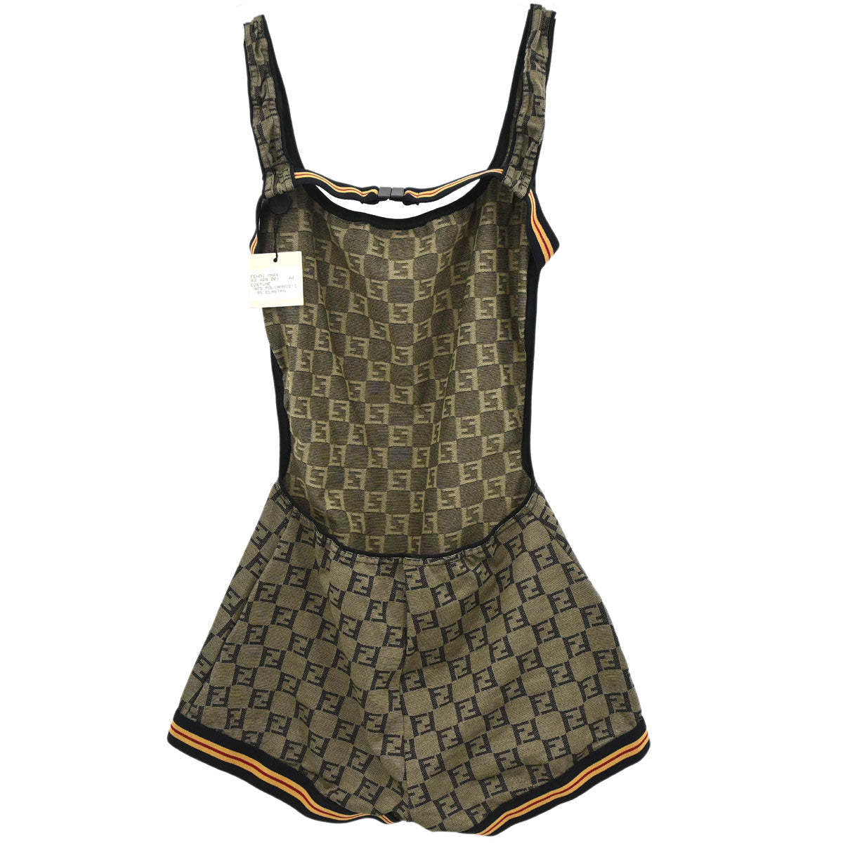 Fendi Zucchino Swimwear Swimsuit Khaki #40