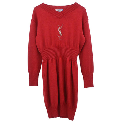 Yves Saint Laurent Knit Dress Red #M