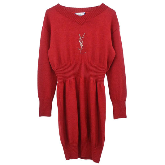 Yves Saint Laurent Knit Dress Red #M