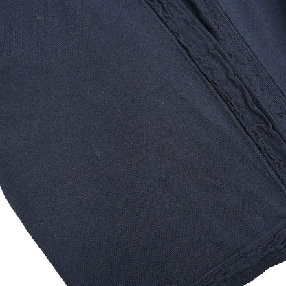 Chanel 2002 Cardigan Lace Rhinestone CC Navy #42