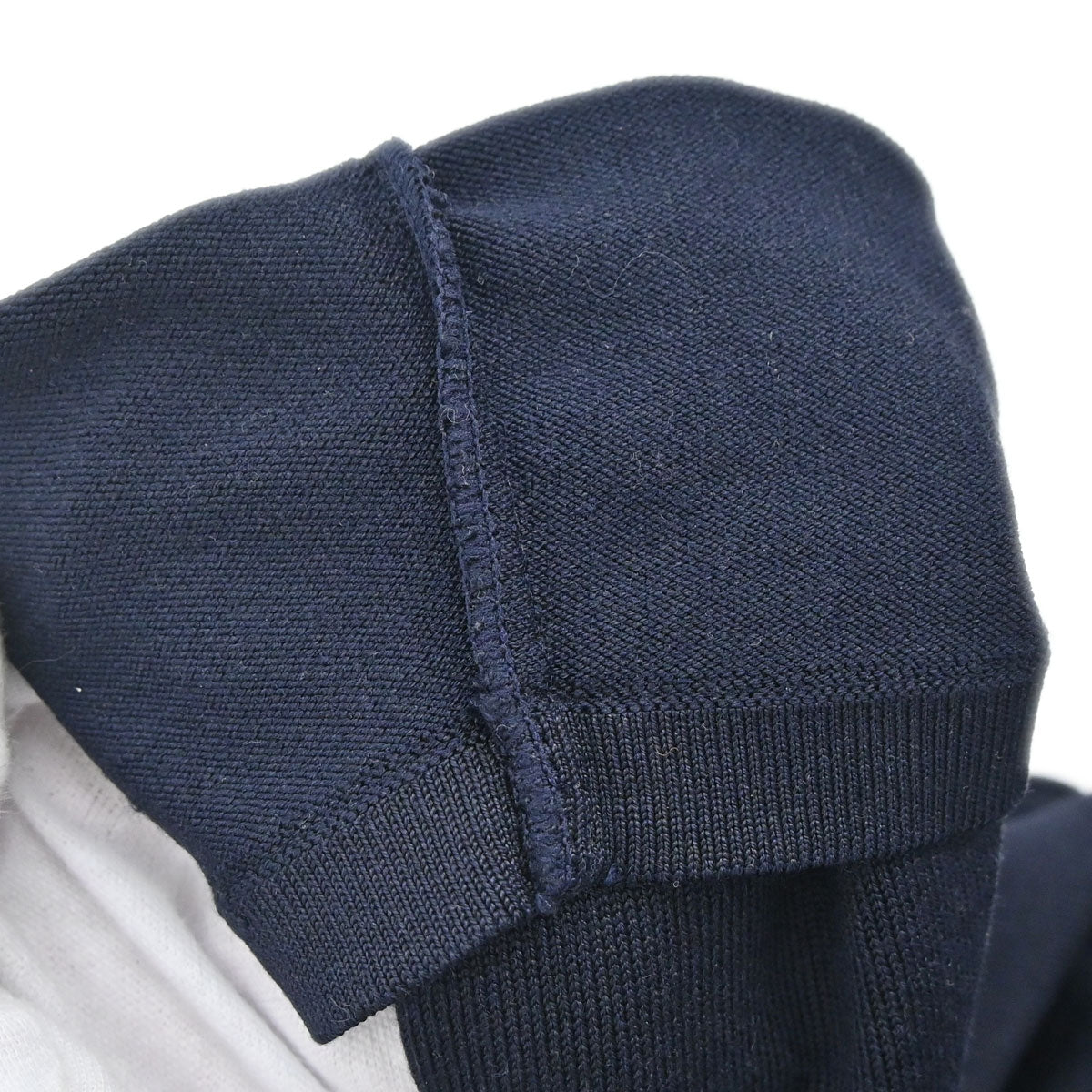 Chanel 2002 Cardigan Lace Rhinestone CC Navy #42