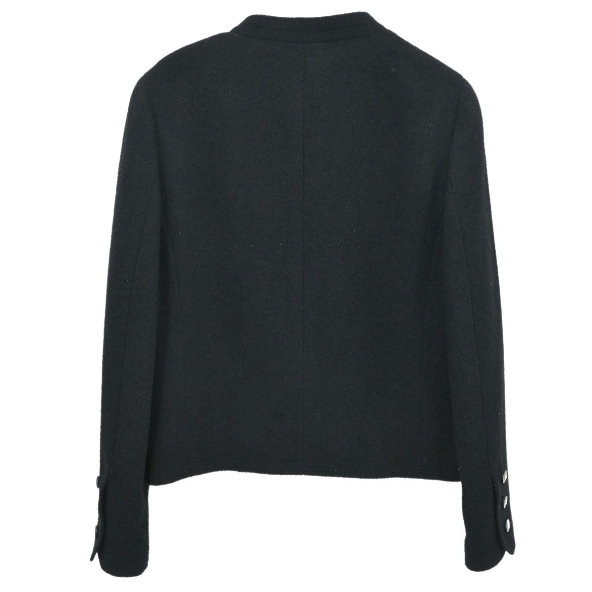 Chanel 1996 Single Breasted Collarless Jacket Black #40