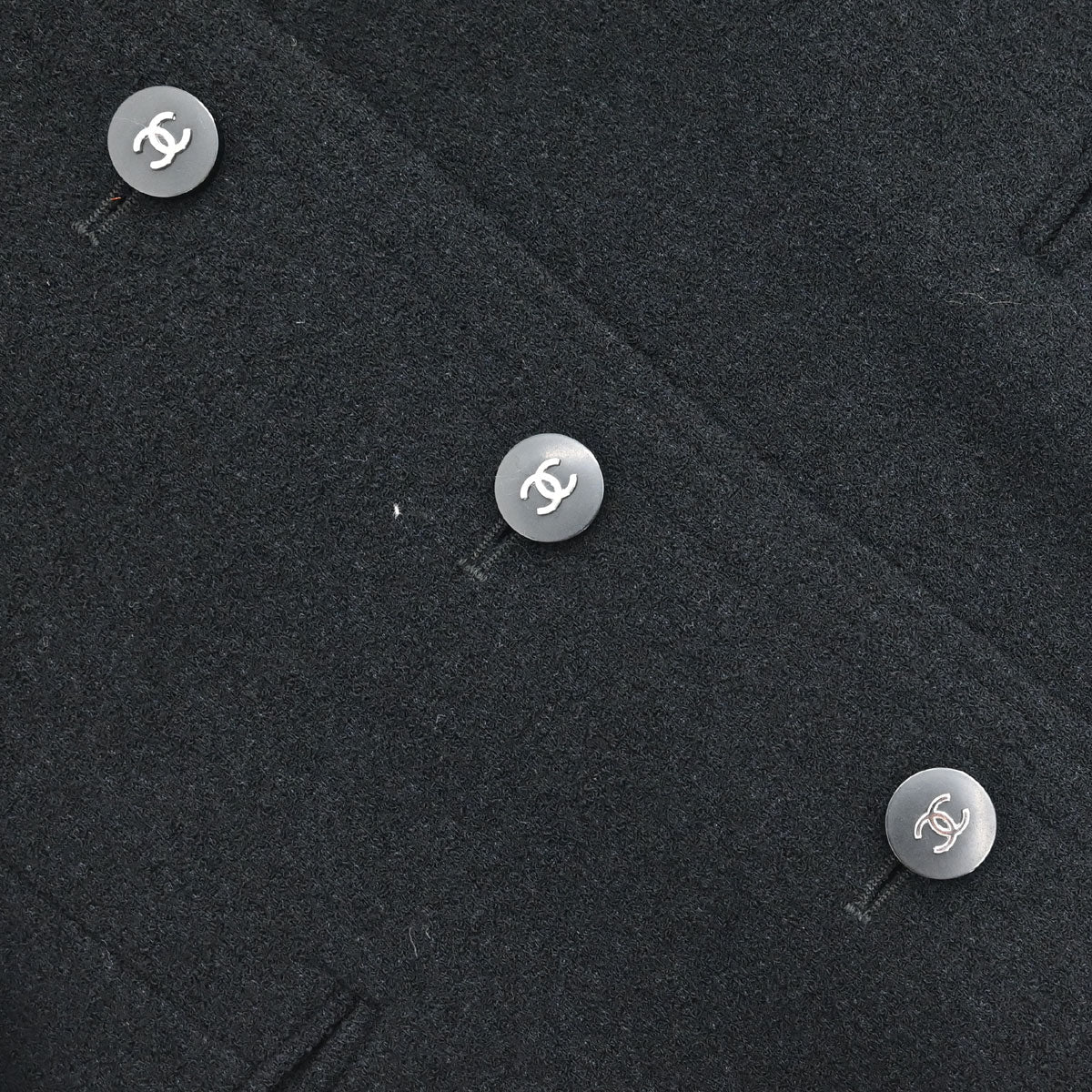 Chanel 1996 Single Breasted Collarless Jacket Black #40