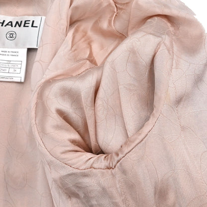 Chanel 2005 Single Breasted Tweed Jacket Pink #38