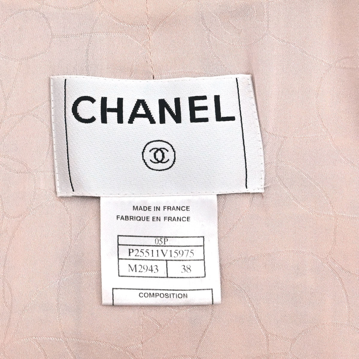 Chanel 2005 Single Breasted Tweed Jacket Pink #38