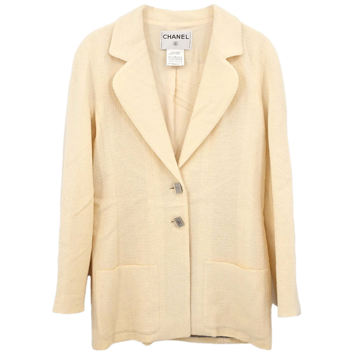 Chanel 1999 Ivory Single Breasted Jacket #36