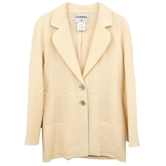 Chanel 1999 Ivory Single Breasted Jacket #36