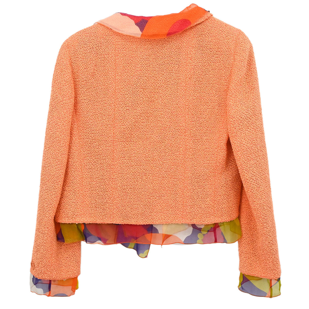 Chanel 2000 Tweed Silk Jacket Orange #40