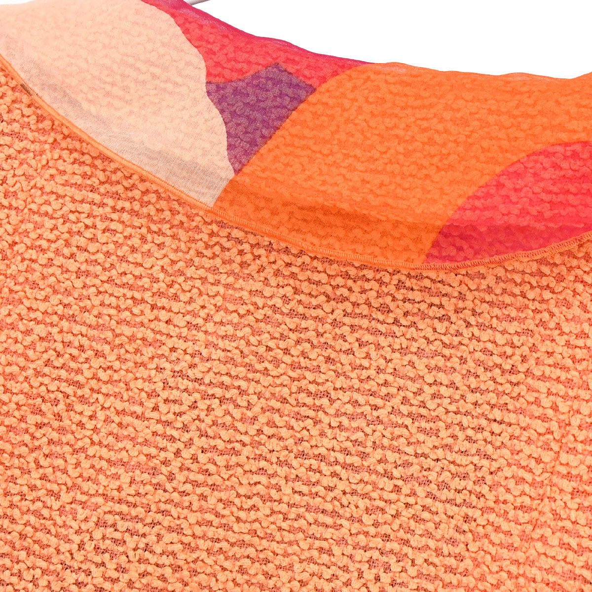 Chanel 2000 Tweed Silk Jacket Orange #40
