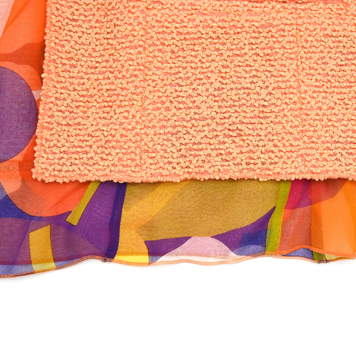 Chanel 2000 Tweed Silk Jacket Orange #40