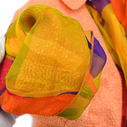 Chanel 2000 Tweed Silk Jacket Orange #40