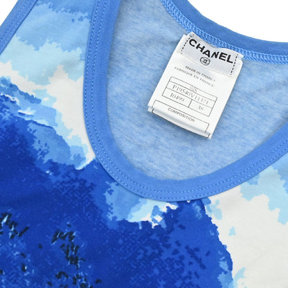 Chanel 2002 Surf Line Sleeveless Tank Top Blue #38