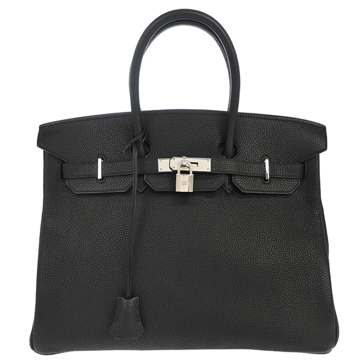 Hermes Black Taurillon Clemence Birkin 35 Handbag